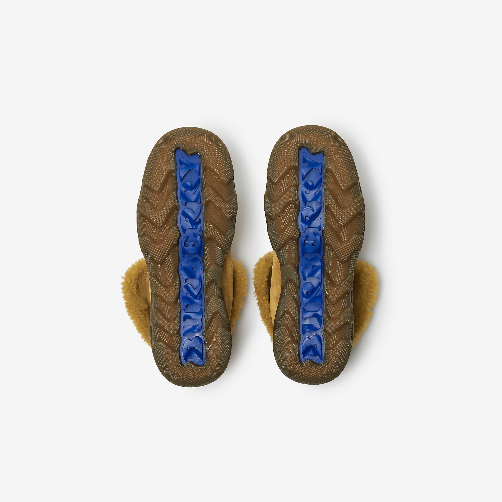 Suede and Shearling Creeper Shoes - 6