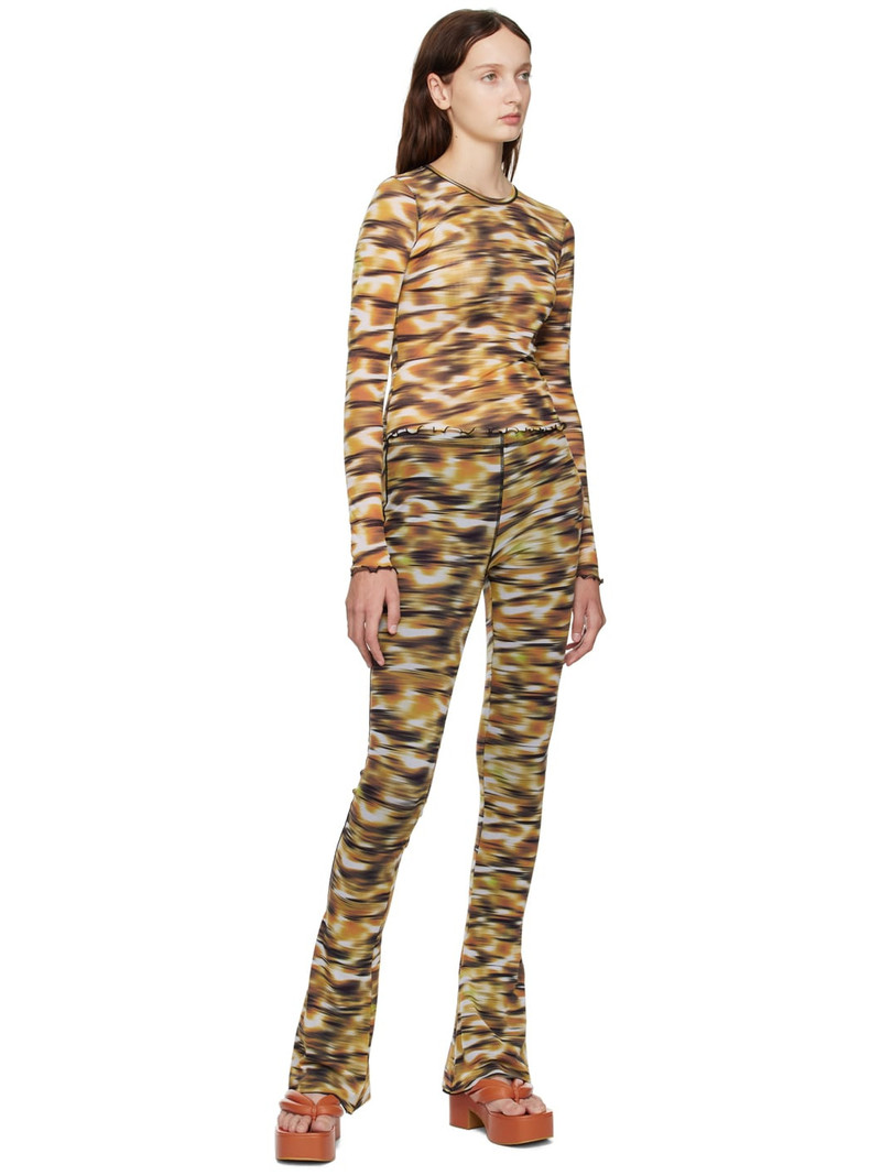PRISCAVera Orange Printed Long Sleeve T-Shirt outlook