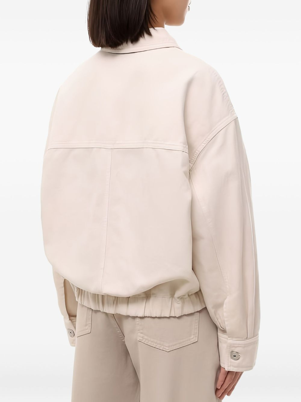 button-fastening drawstring jacket - 2