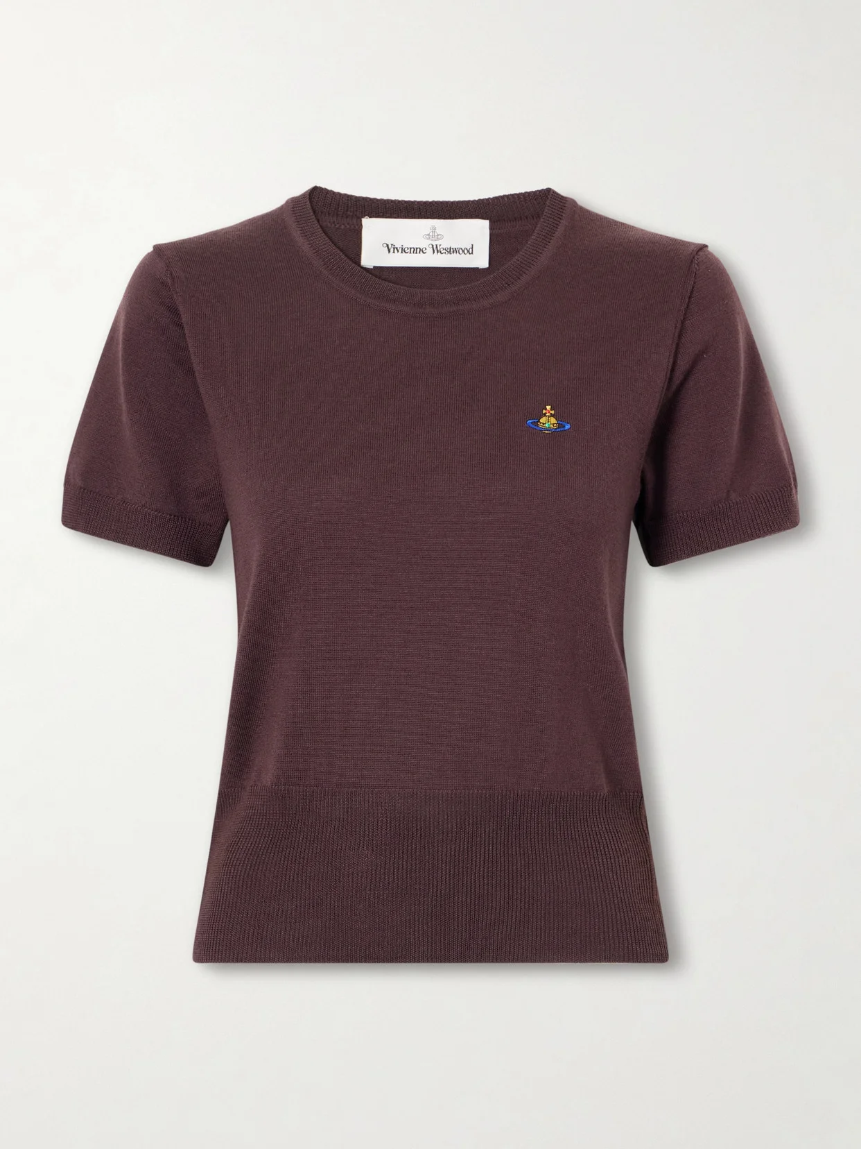 Bea Logo-embroidered Wool T-shirt - 1