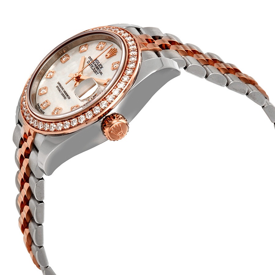 Rolex Lady Datejust Mother of Pearl Steel and 18K Everose Gold Diamond Jubilee Watch 279381MDJ - 2