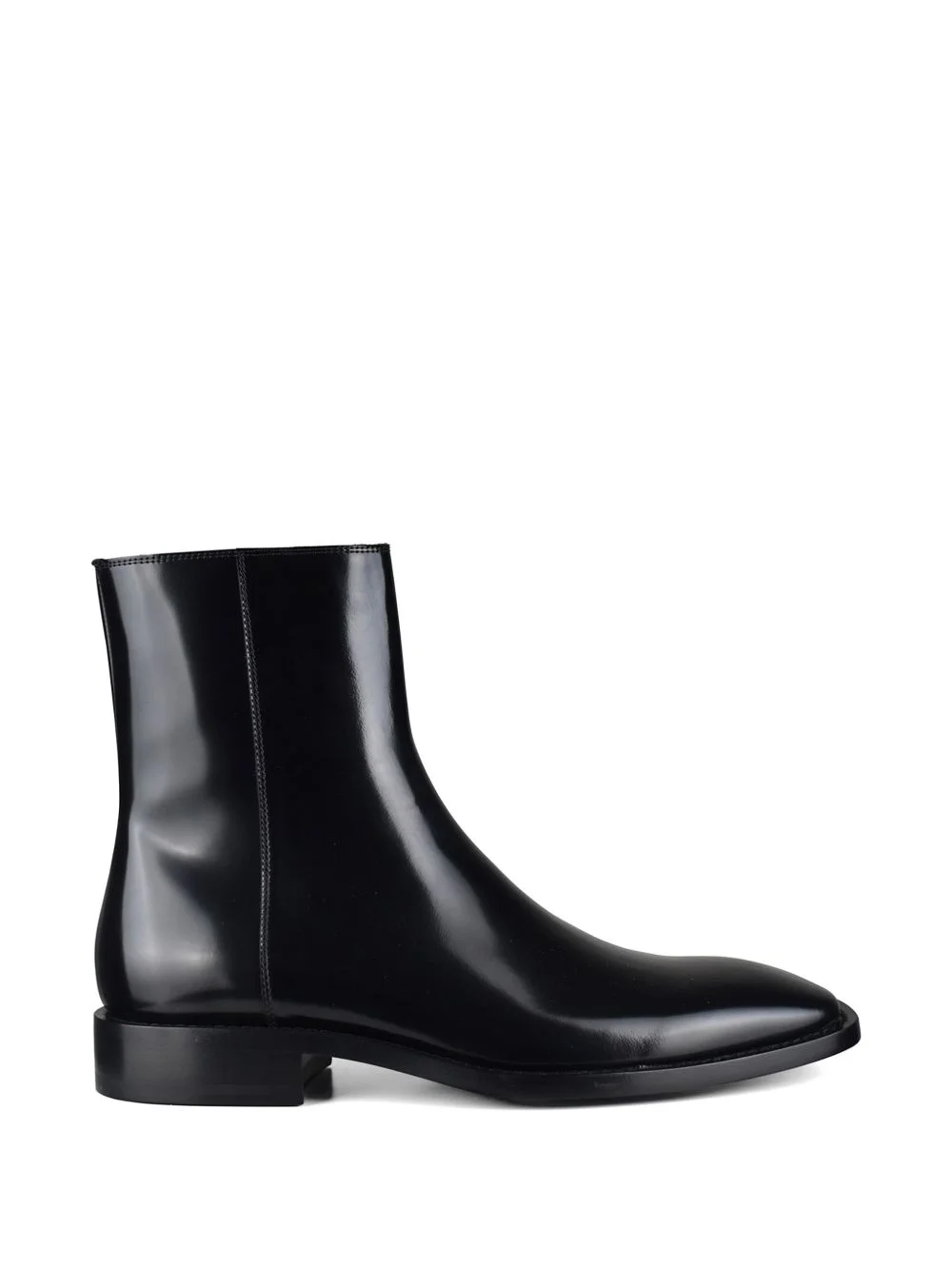 square-toe leather boots - 1