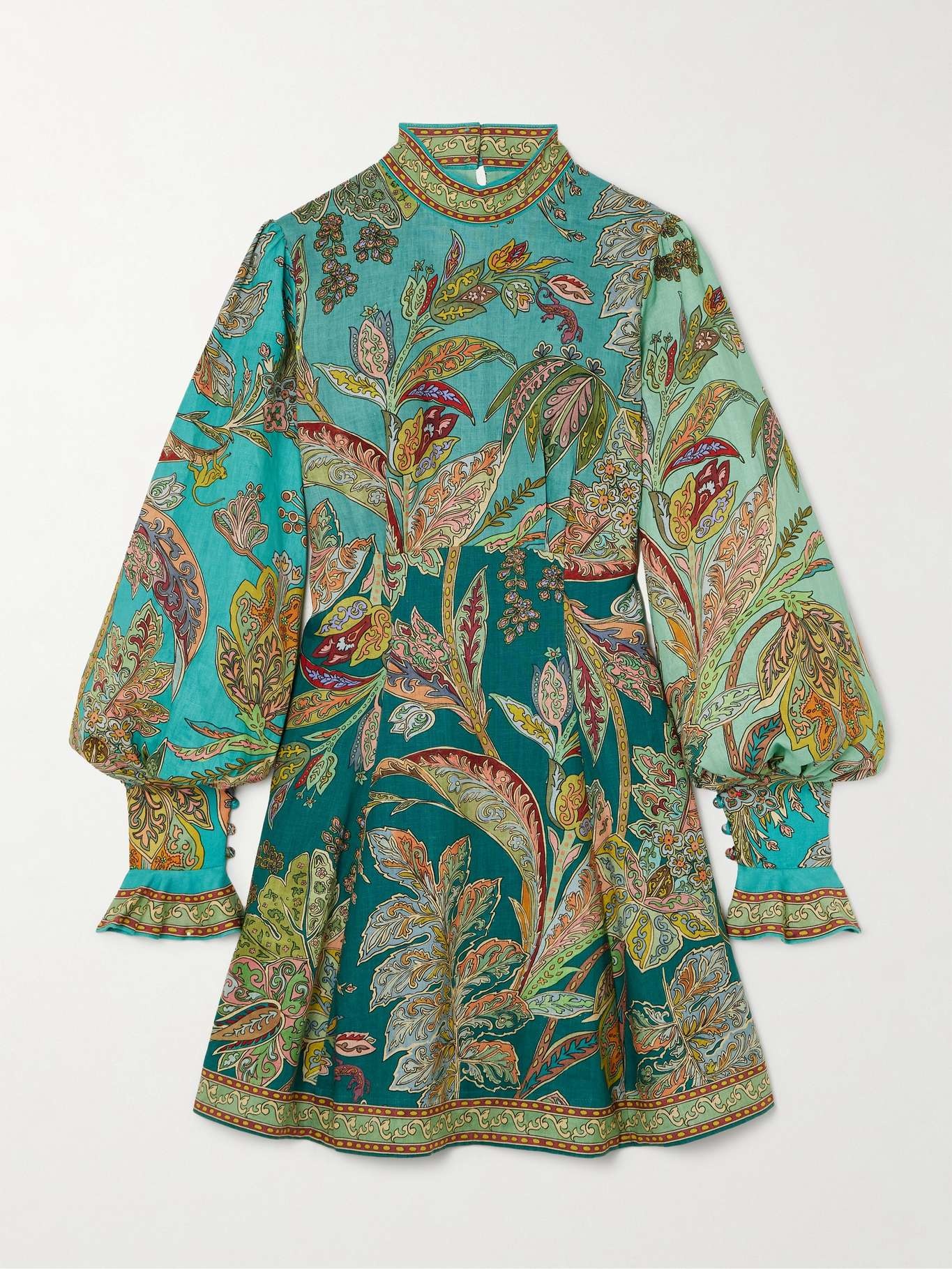 Franca printed linen mini dress - 1