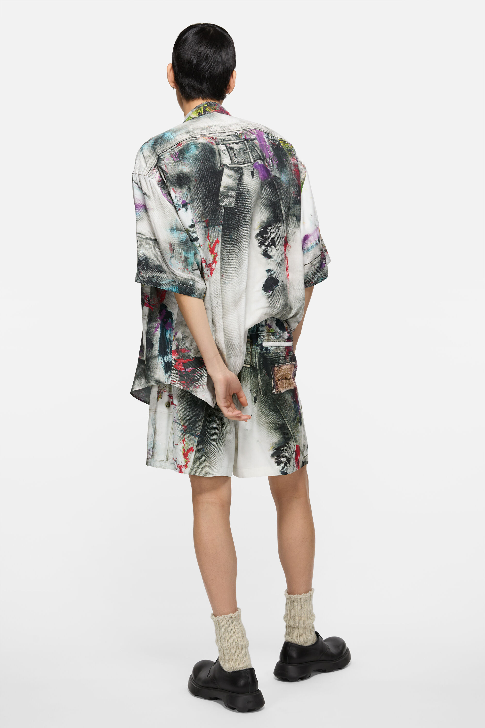 Shorts printed - White Multicolor - 3