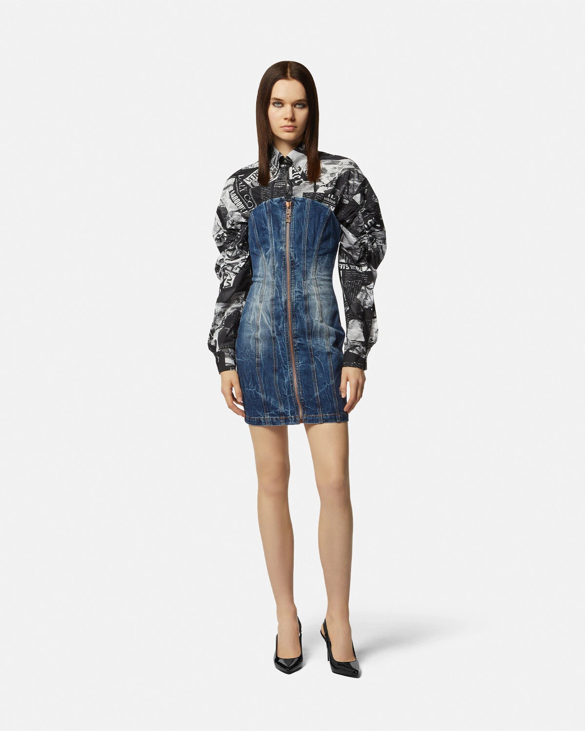 Denim Mini Dress - 2