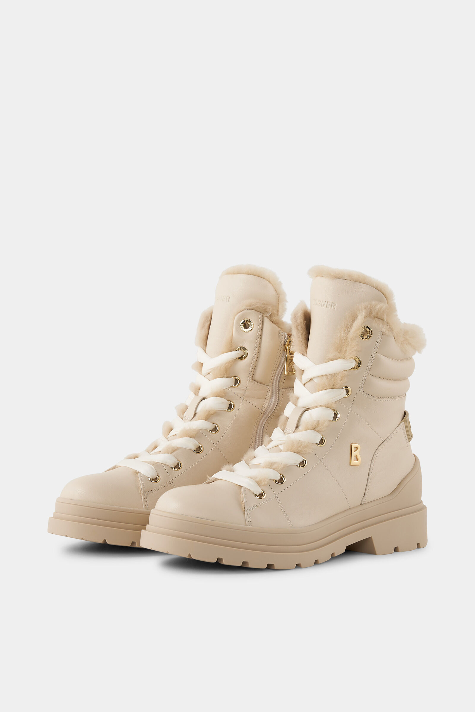 Mid boots St.Moritz with spikes in Beige - 3