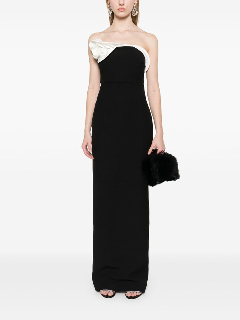 ROLAND MOURET flower drape maxi dress outlook