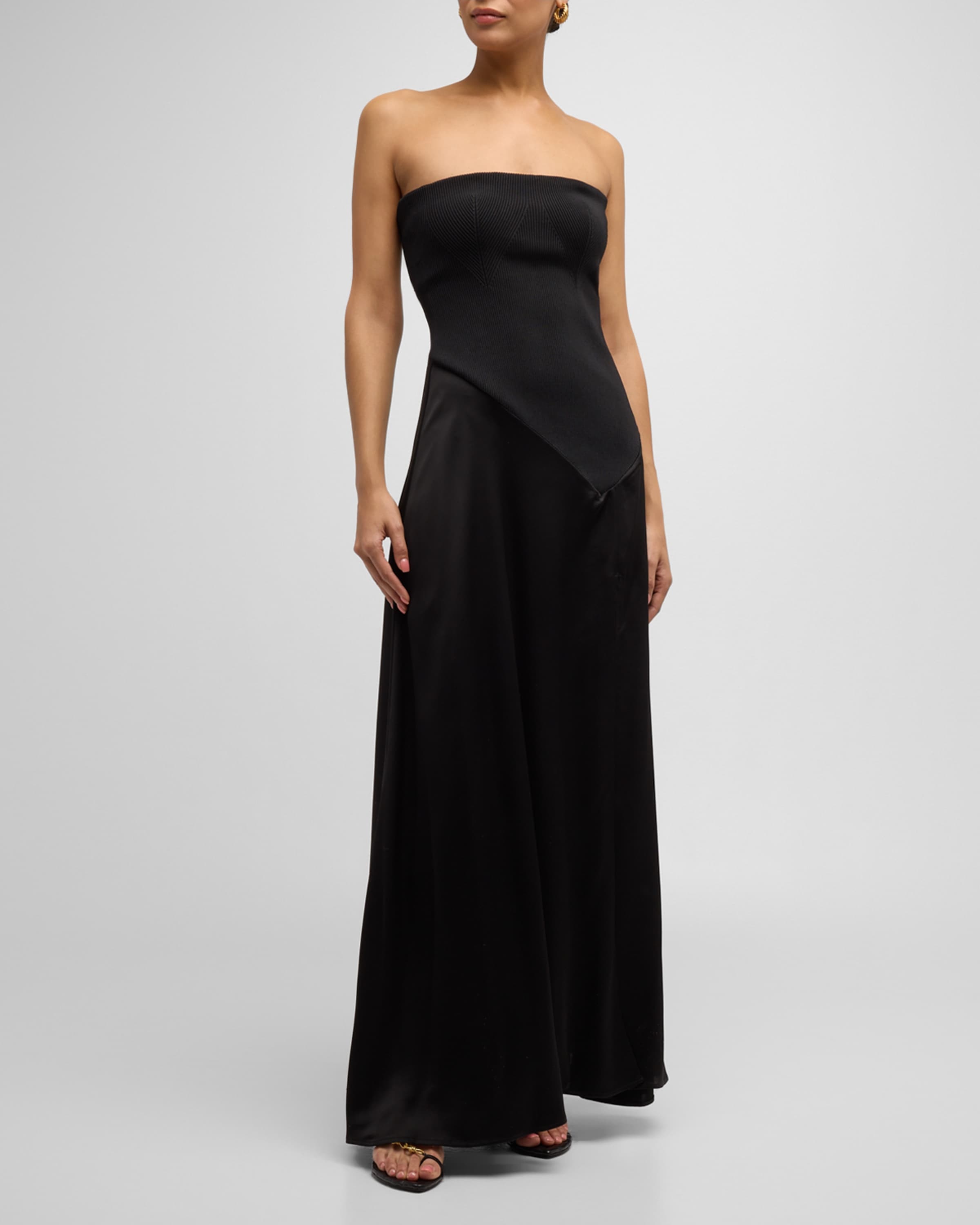 SIMKHAI Kory Strapless Bustier Combo Gown | REVERSIBLE