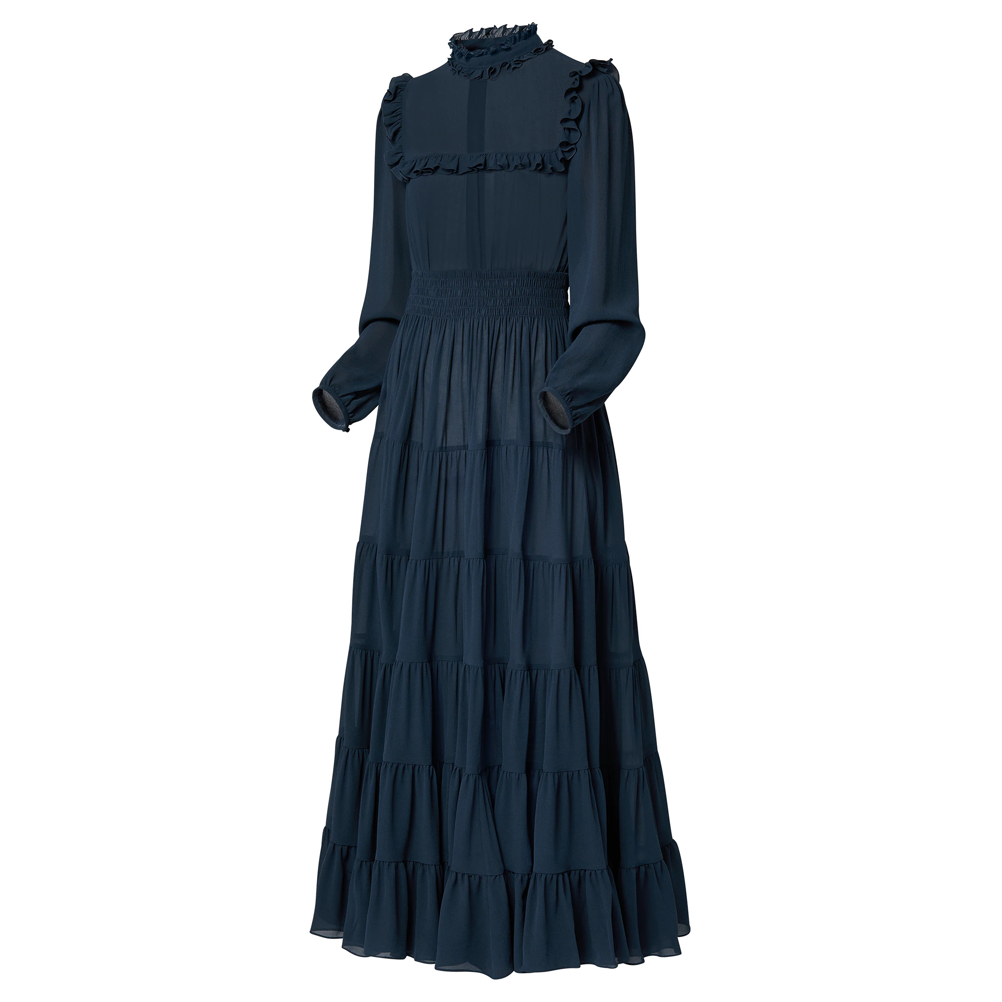 Ruffle Trim Maxi Dress - 2