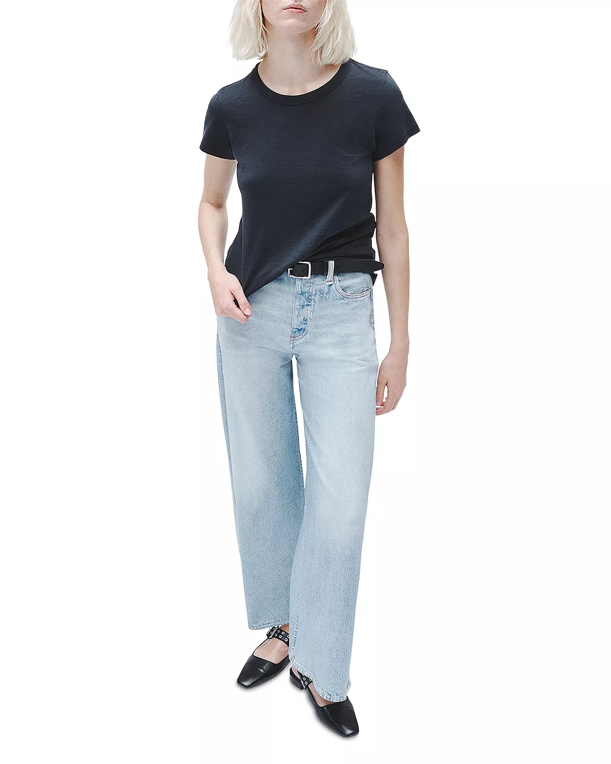 Miramar Sofie Cropped Cotton Terry Sweatpant Jeans in Meadowblue - 2