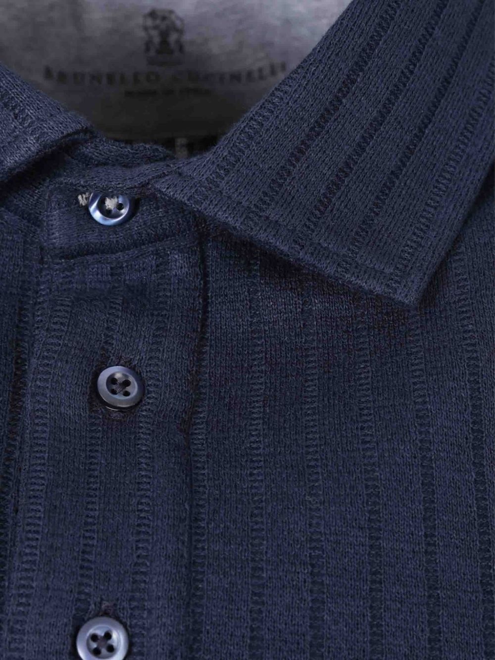 ribbed-knit polo shirt - 3