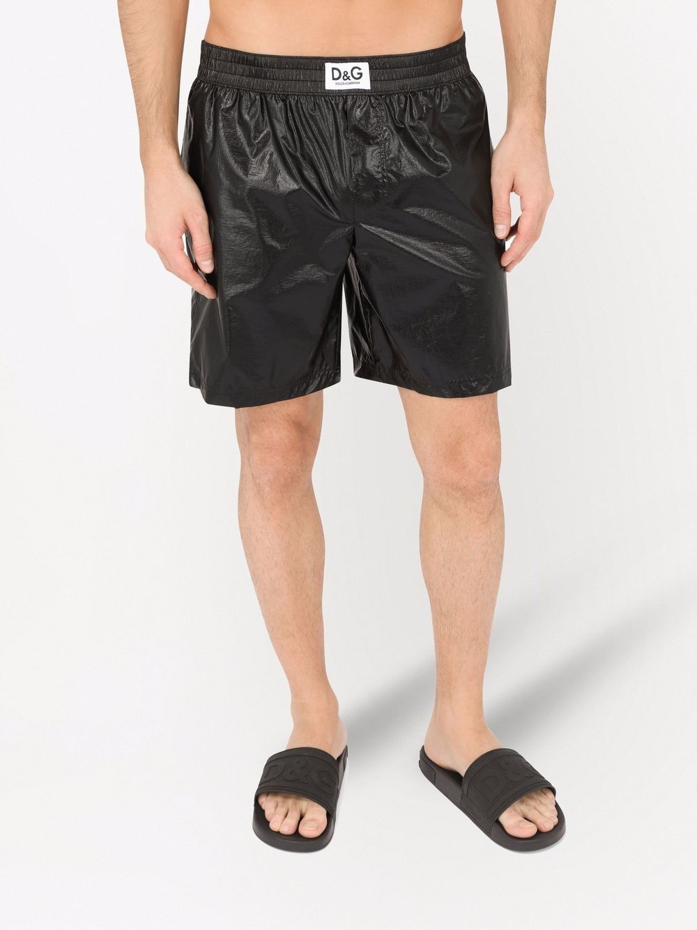 logo-patch swimming shorts - 3