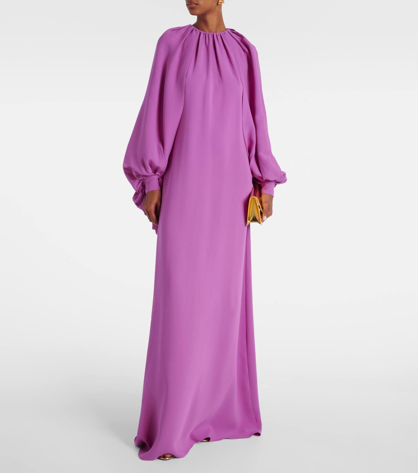 Draped silk-blend gown - 2