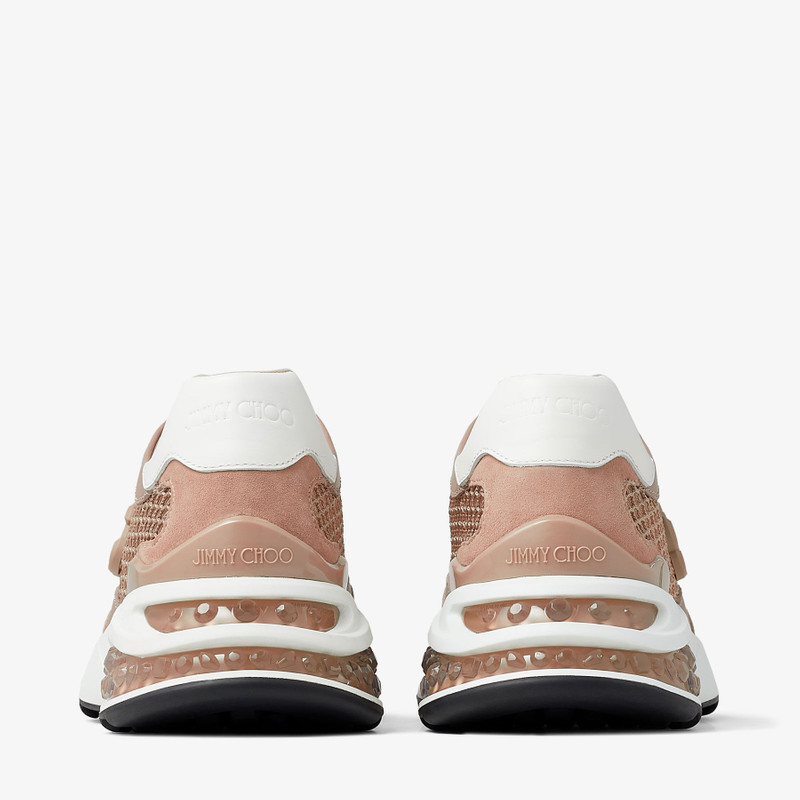 JIMMY CHOO Memphis Lace Up/F
Stone Leather and Fishnet Mesh Low-Top Trainers outlook