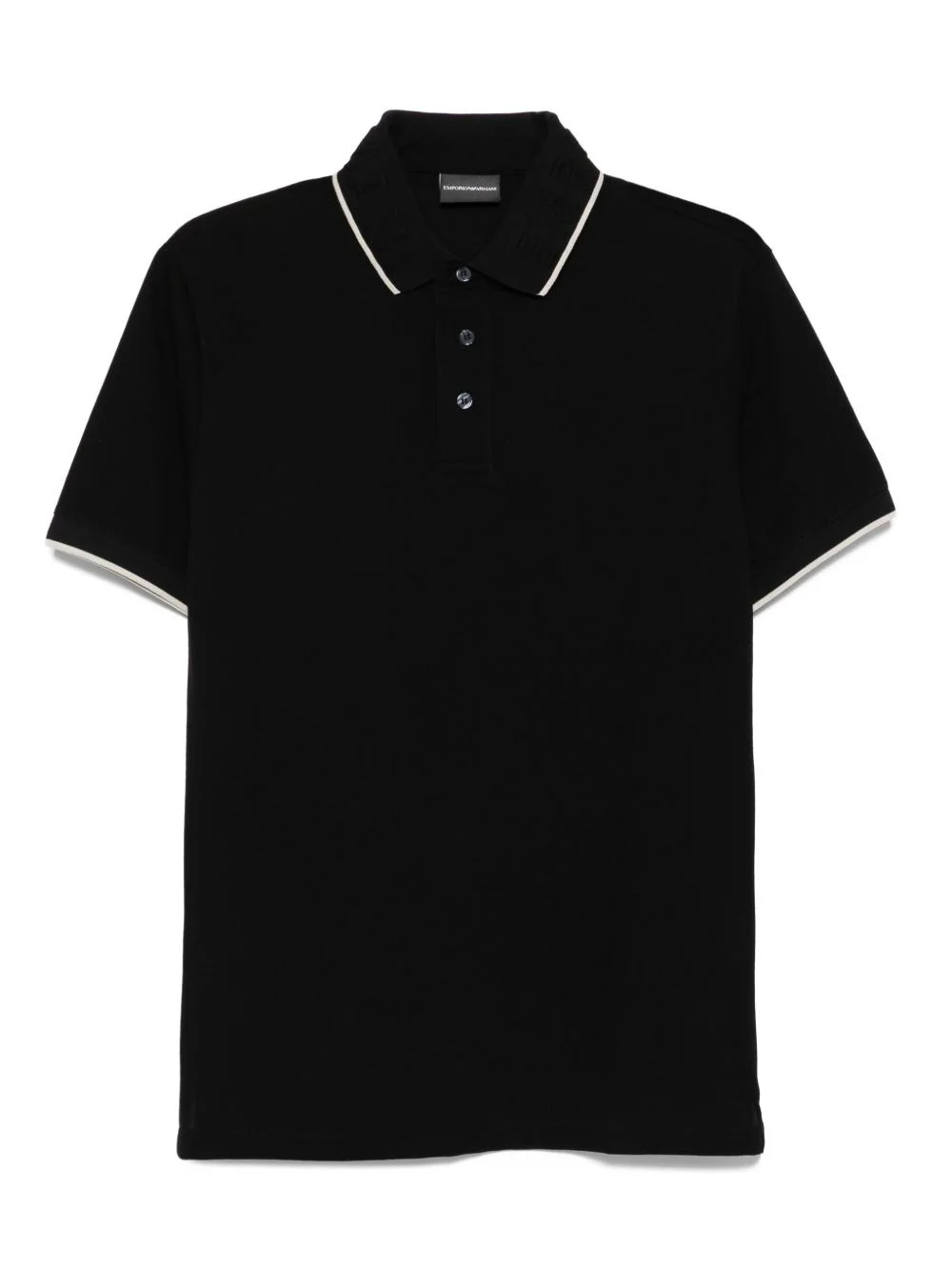tipped-collar polo shirt - 1