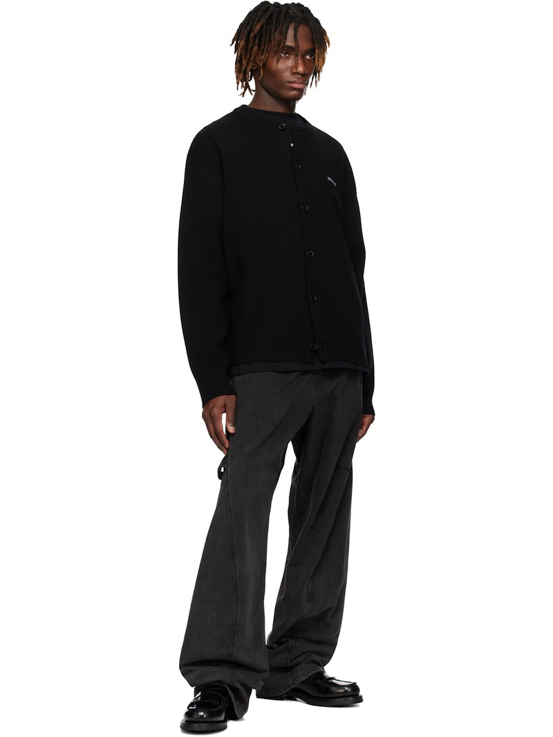 We11done Black Twisted Work Trousers outlook