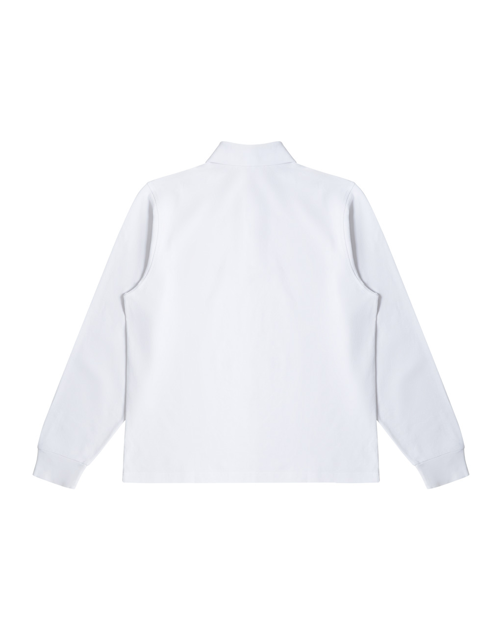 WHITE LONG SLEEVE POLO SHIRT - 2