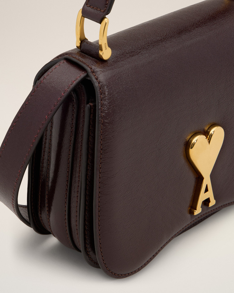 BURGUNDY LEATHER TOP HANDLE PARIS PARIS BAG 4