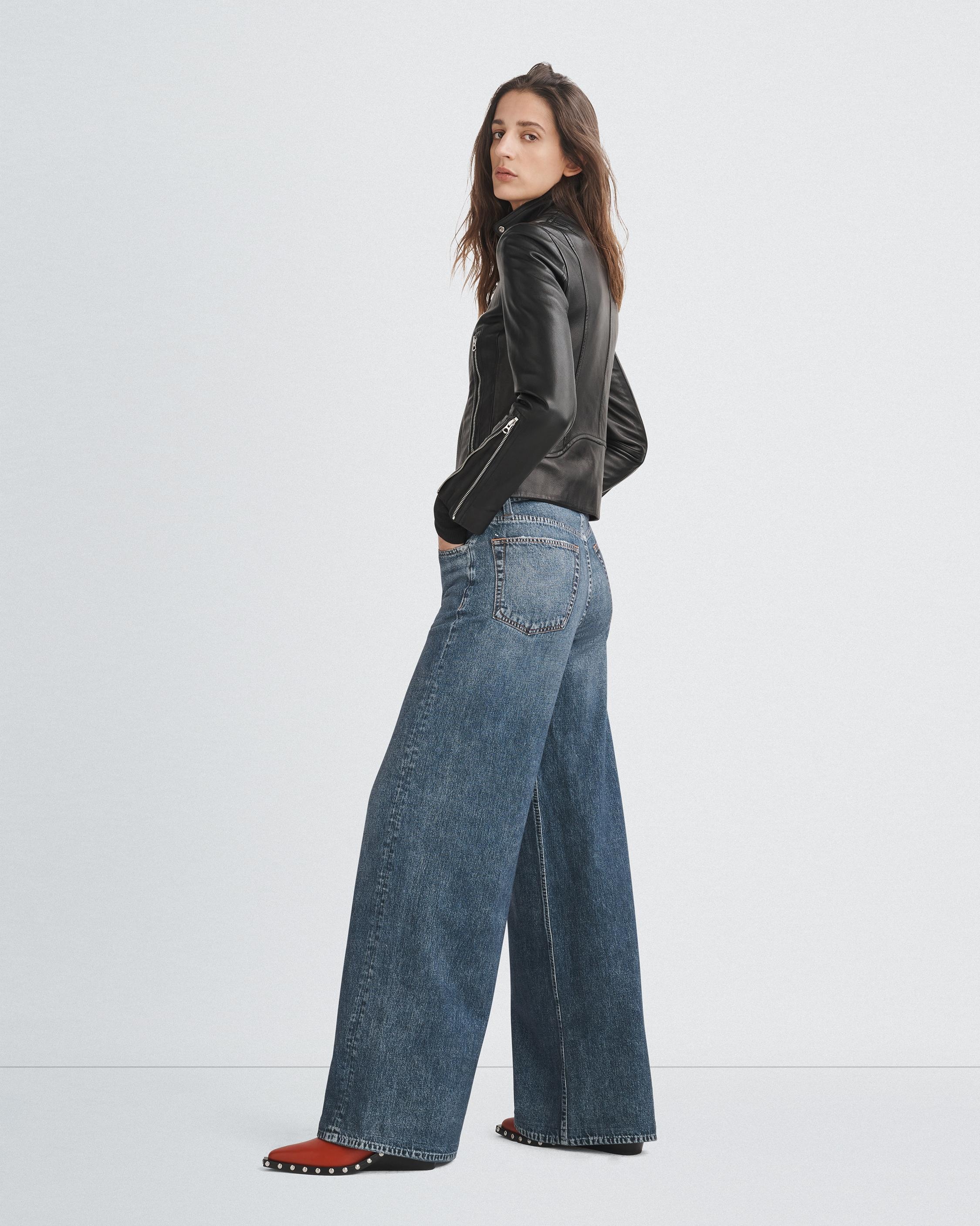 rag & bone Miramar Sofie Wide-Leg - Kimber Trompe L'oeil Pant