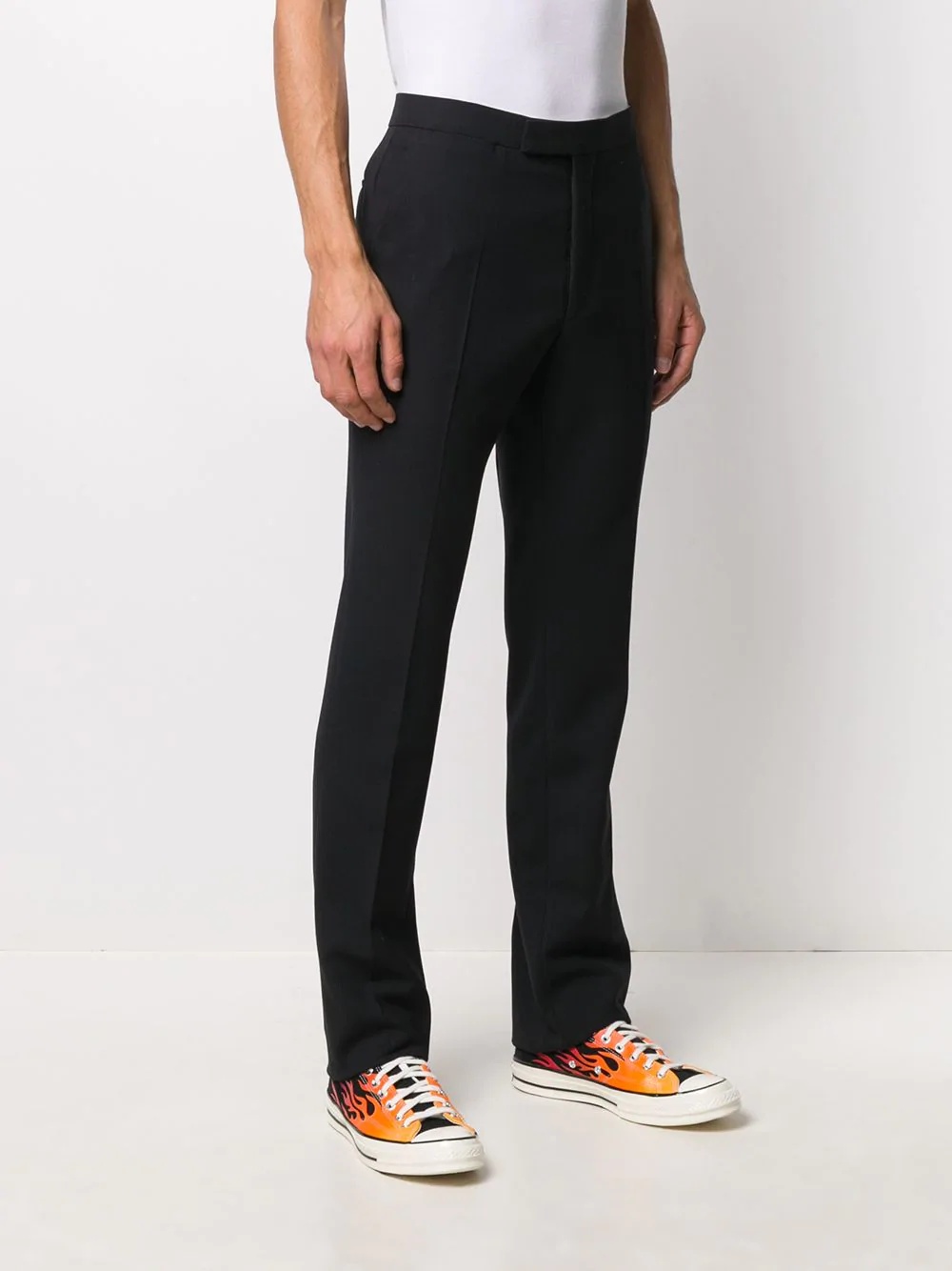 straight-leg slim-fit trousers - 3