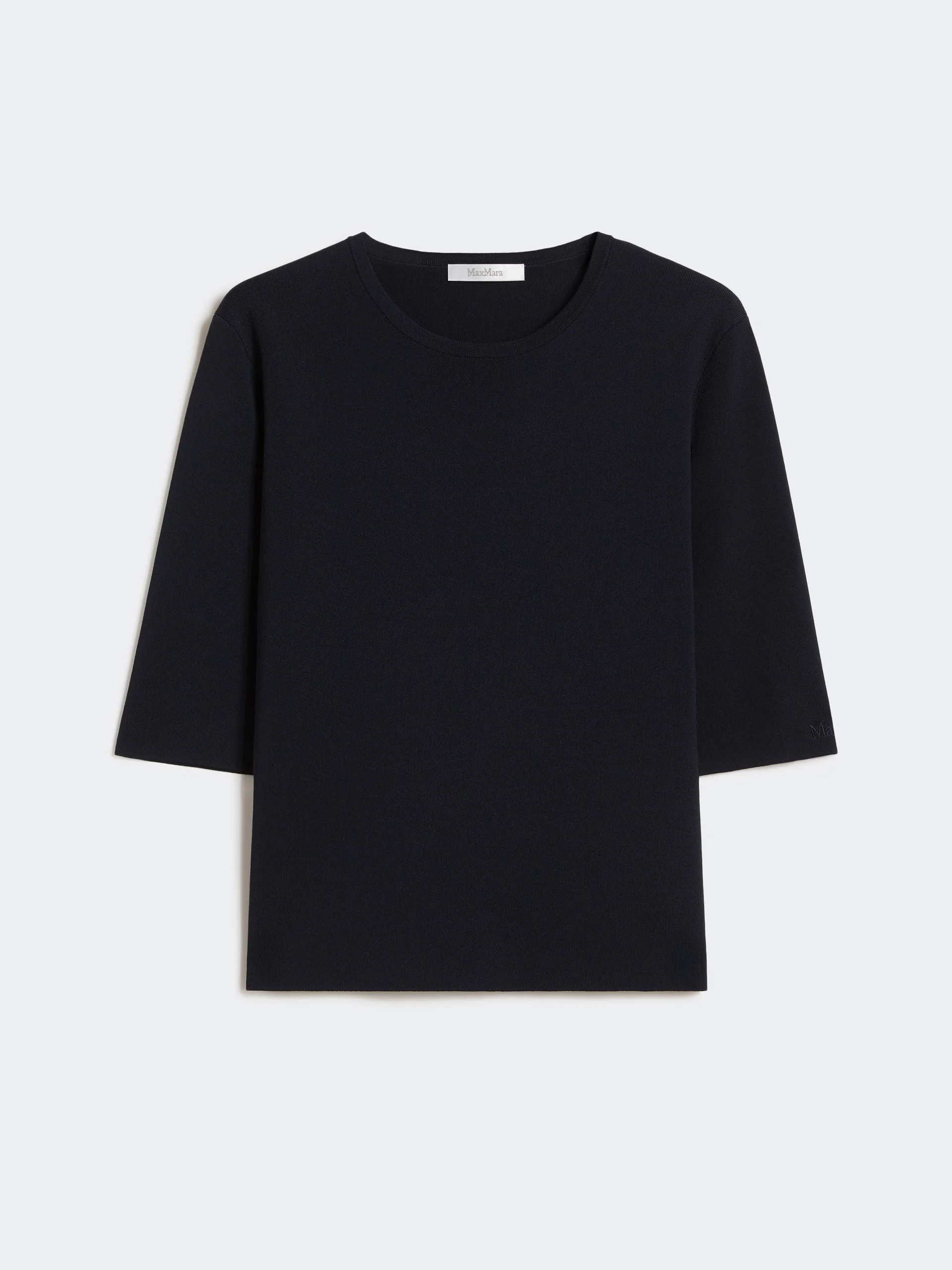 FAIDA Viscose crêpe crew-neck jumper - ULTRAMARINE - 1