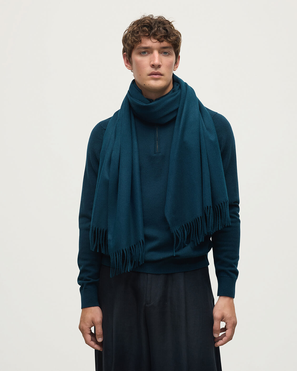 Green Cashmere Stole - 2