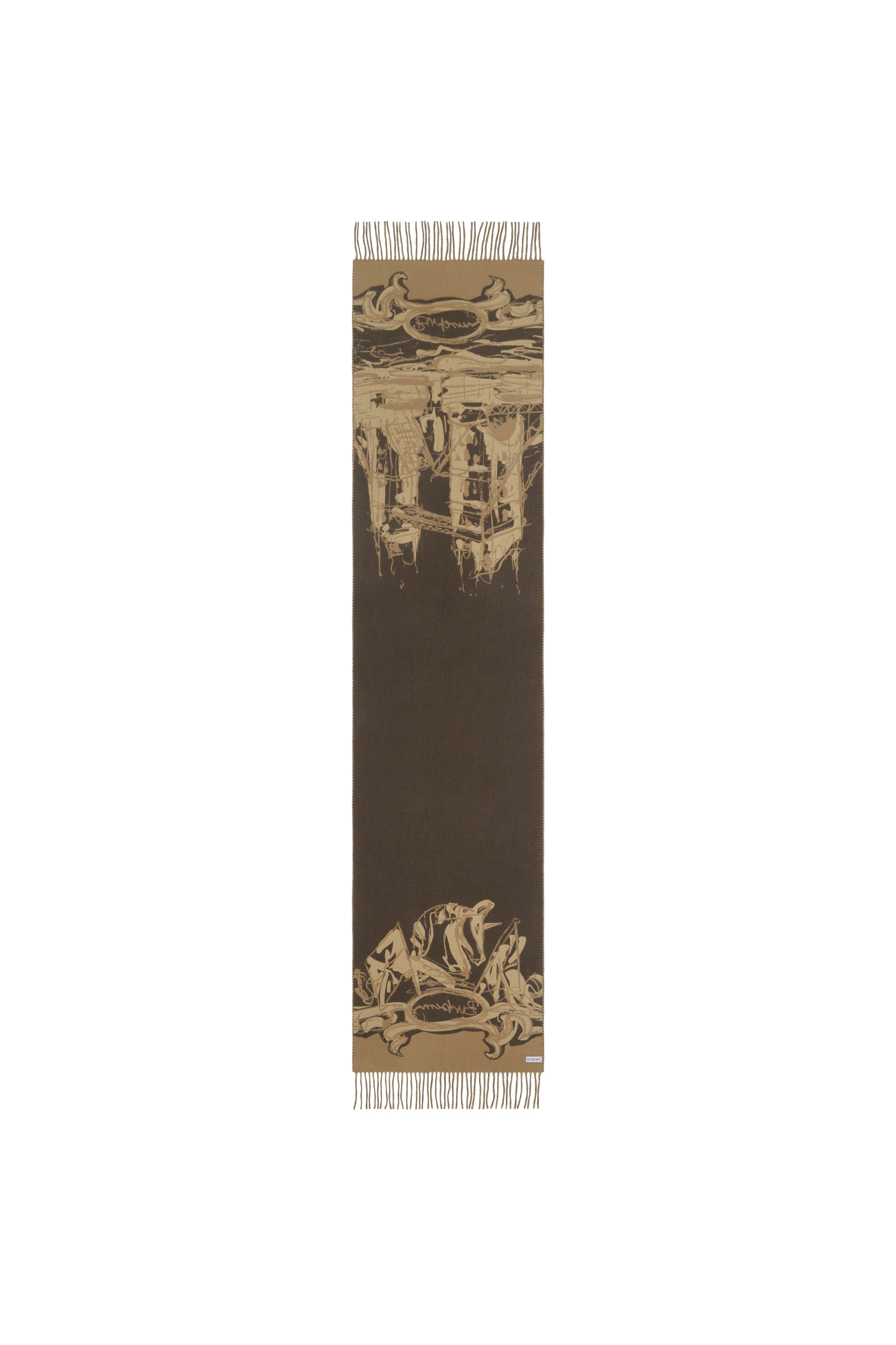 burberry Tower Bridge Cashmere Scarf in Sand at Nordstrom - 6