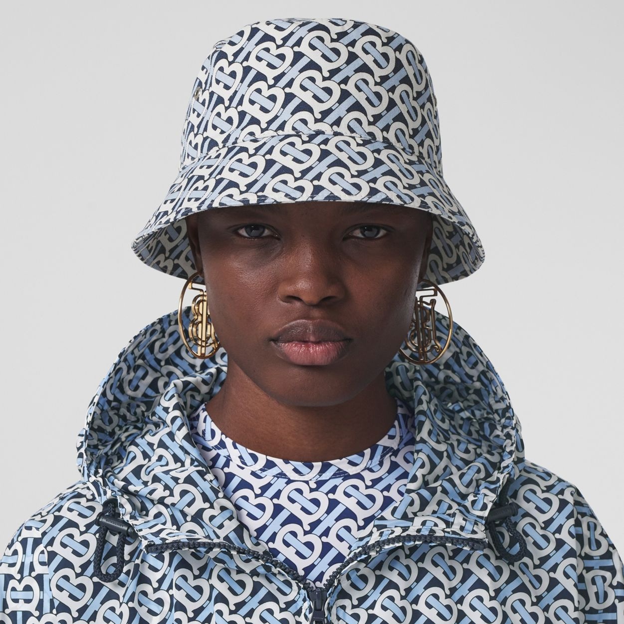 Monogram Print Cotton Bucket Hat - 3