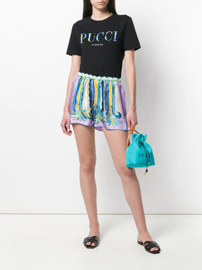 EMILIO PUCCI Black Rivera Print Logo T-shirt outlook