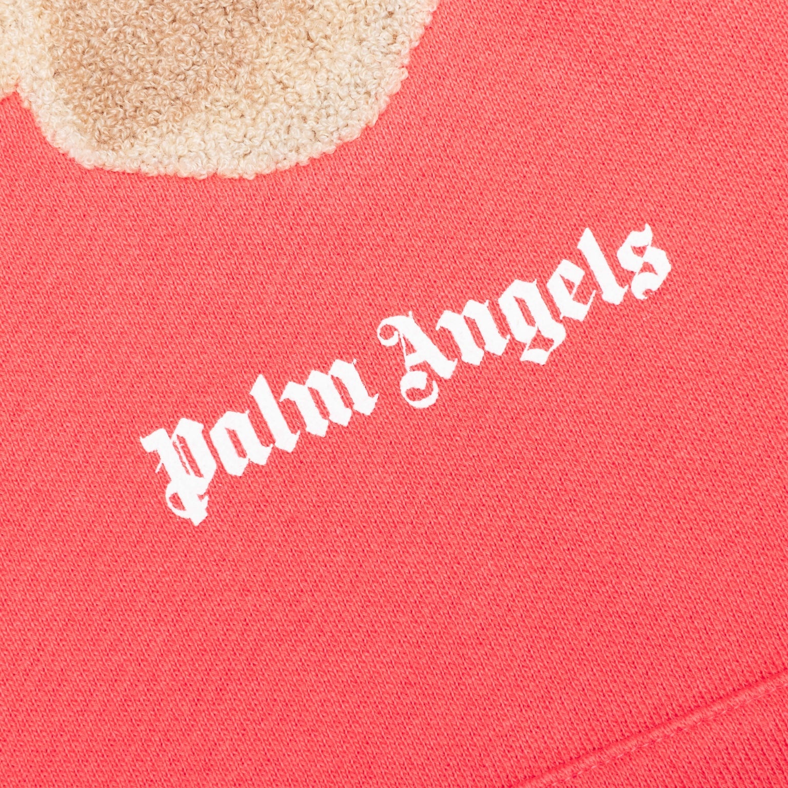 PALM ANGELS PA BEAR HOODIE - CORAL/BROWN - 3