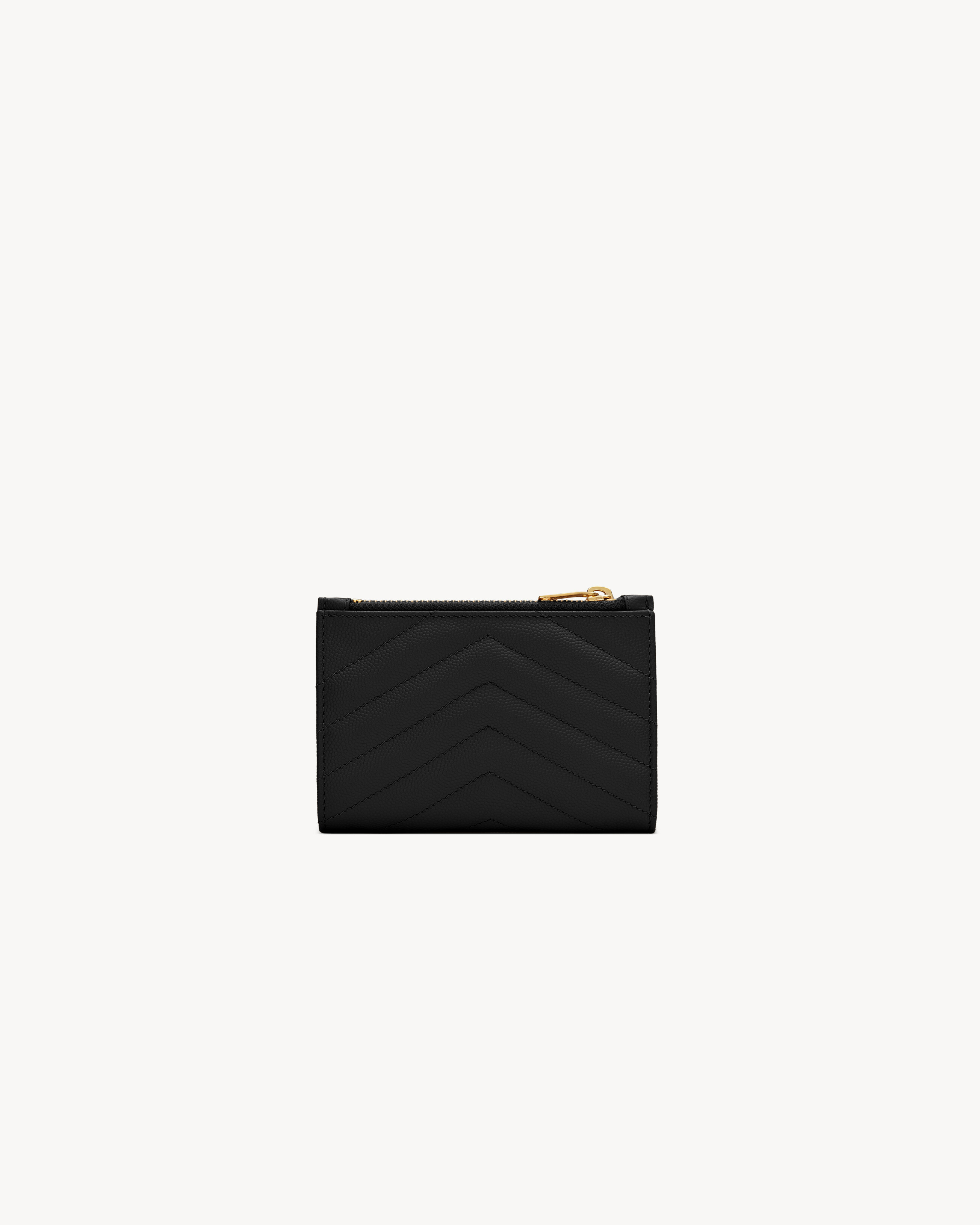 CASSANDRE MATELASSÉ FRAGMENTS BI-FOLD WALLET IN GRAIN DE POUDRE LEATHER - 2