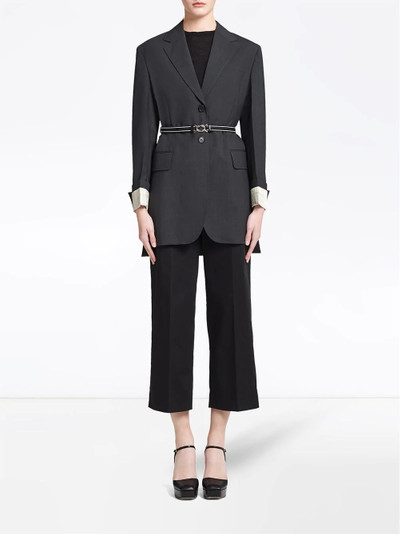 Prada belted single-breasted jacket outlook