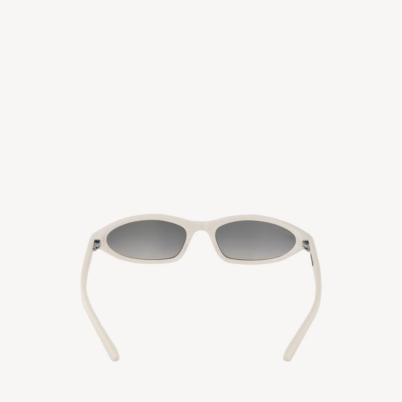 BALENCIAGA Women's Neo Oval 2.0 Sunglasses in Off White outlook