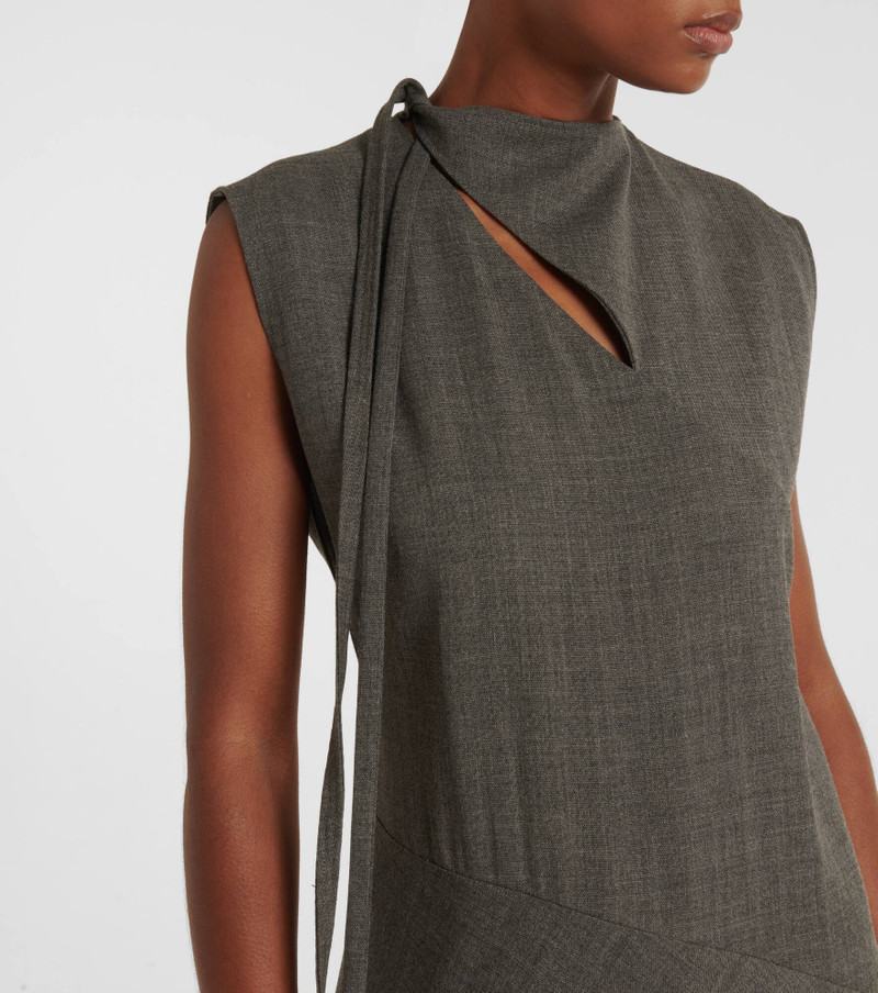 asymmetric virgin-wool midi dress 6