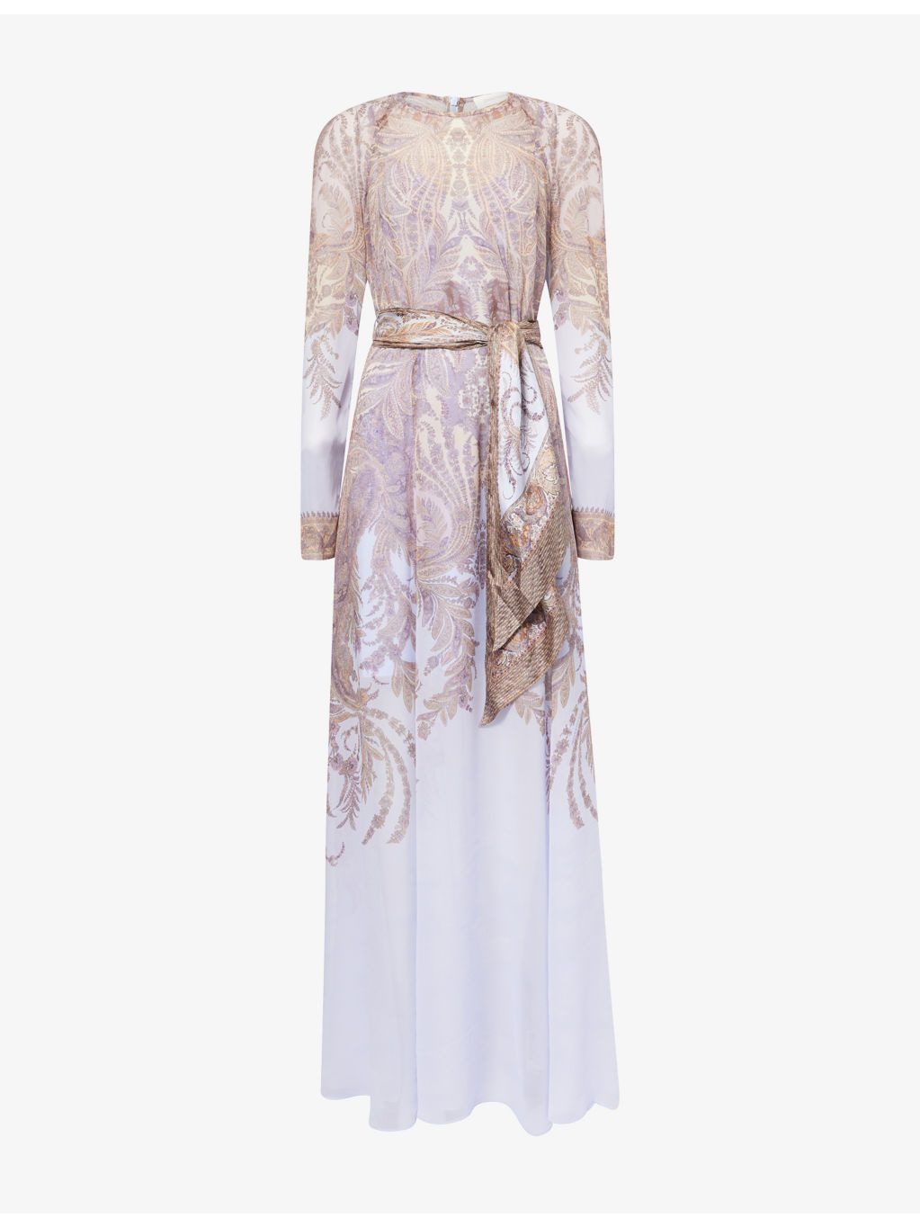 Sheath Printed Chiffon maxi Dress - 1