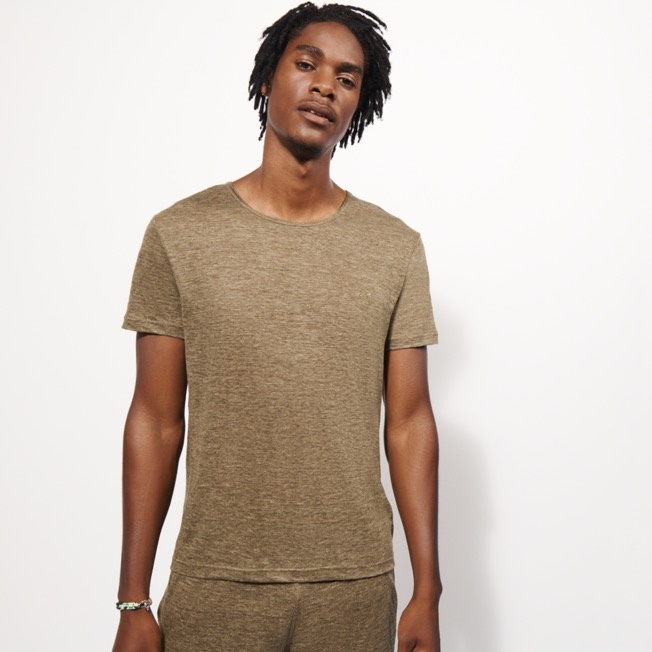 Unisex Linen Jersey T-Shirt Solid - 3