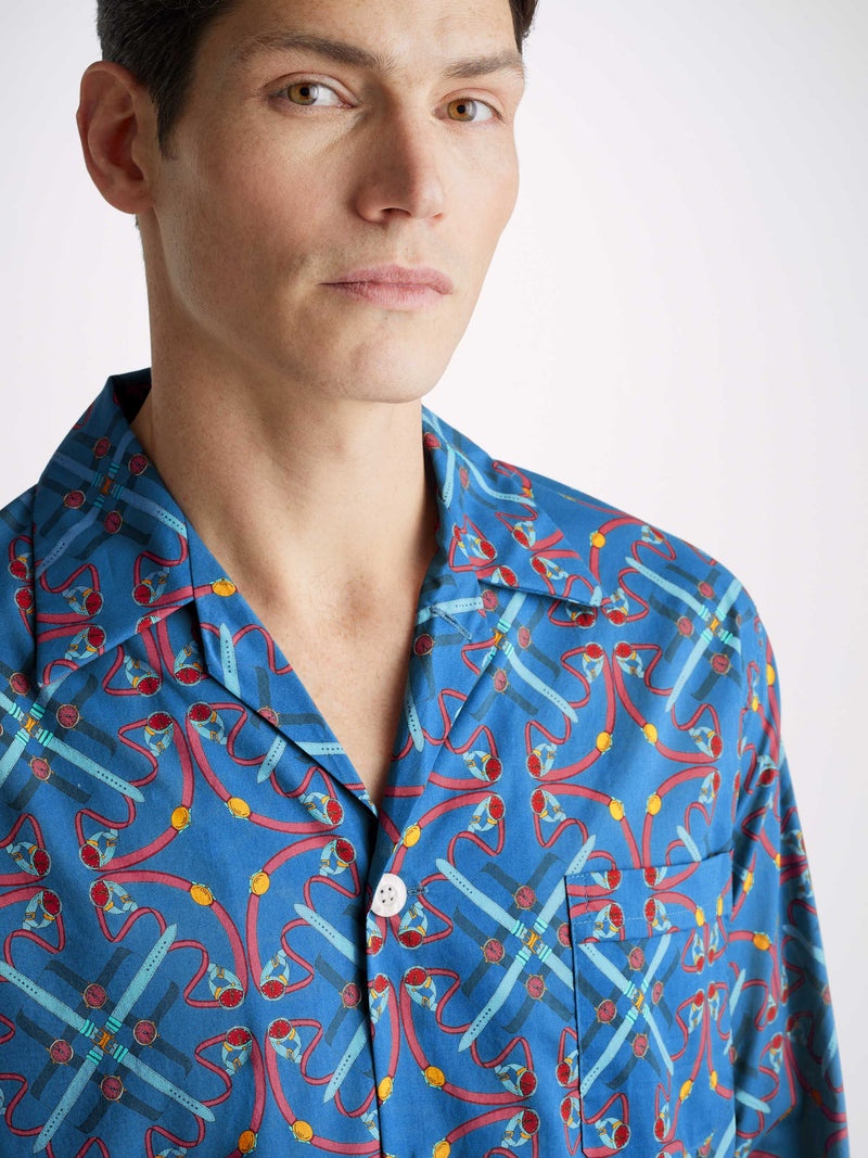 Men's Classic Fit Pyjamas Ledbury 64 Cotton Batiste Multi - 2
