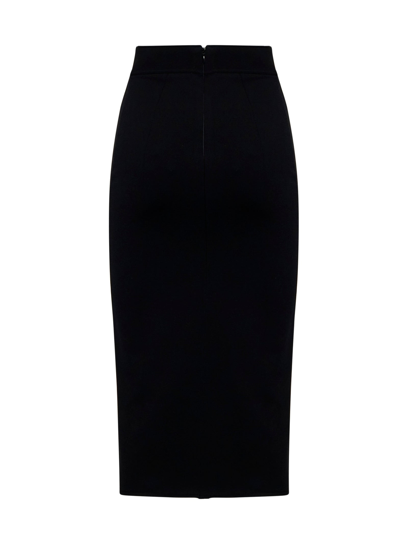 Black logo pencil skirt - 2