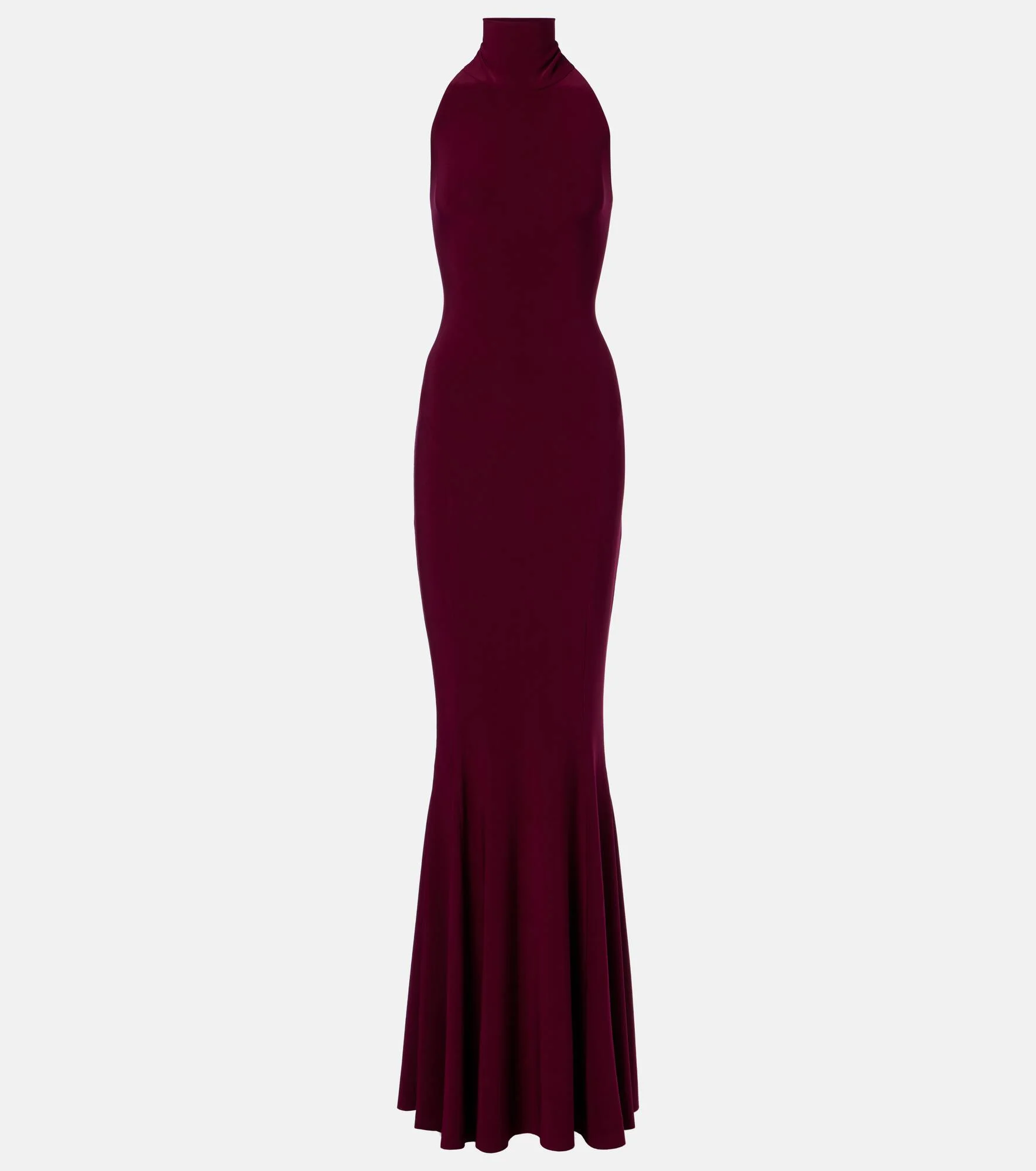 Turtleneck jersey gown - 1