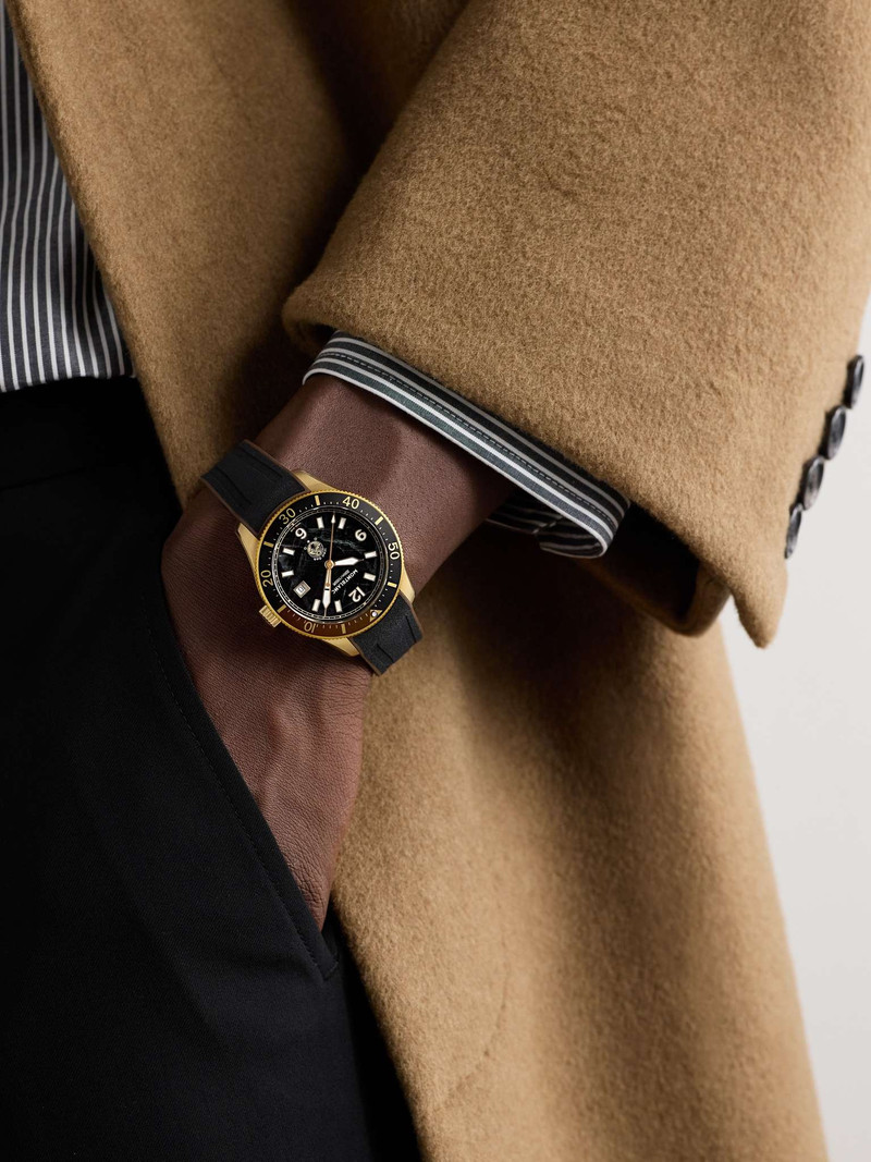 Montblanc Iced Sea Automatic 41mm Gold-Tone and Rubber Watch, Ref. No. MB133300 outlook