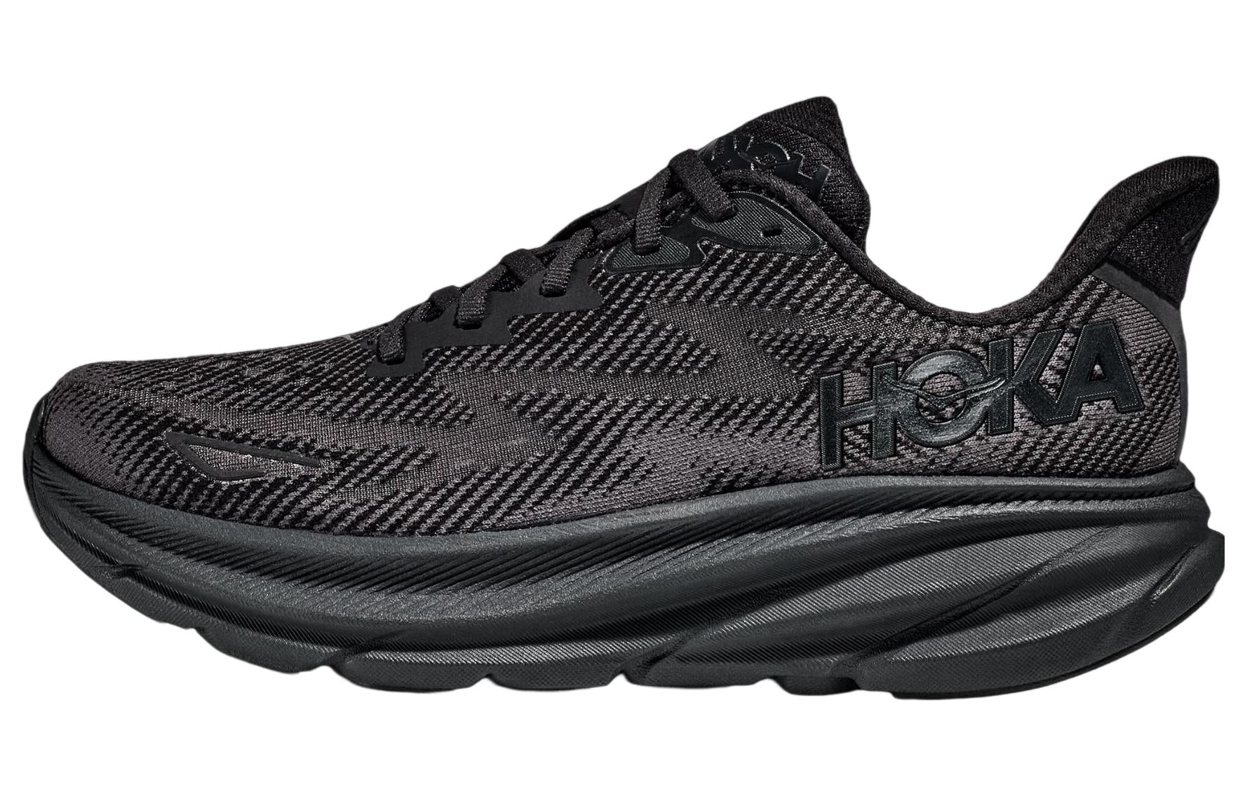 HOKA ONE ONE Clifton 9 Wide 'Triple Black' 1132210-BBLC - 2