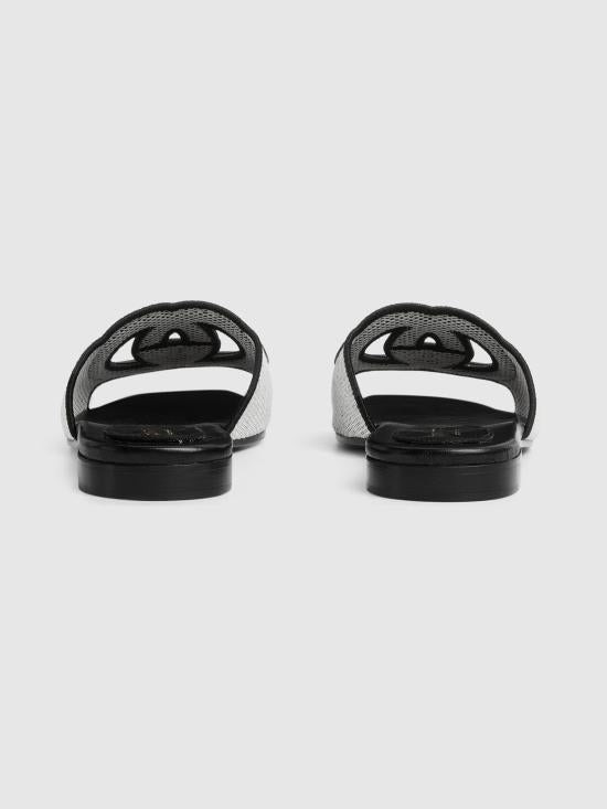 SLIDE SANDAL WITH INTERLOCKING G - 4
