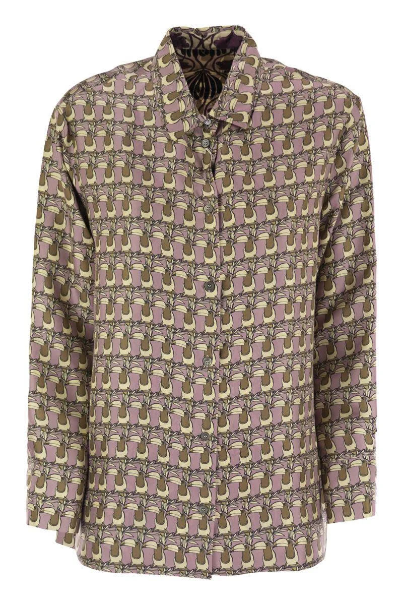 'S Max Mara Times - Reversible Printed Silk Shirt - 1