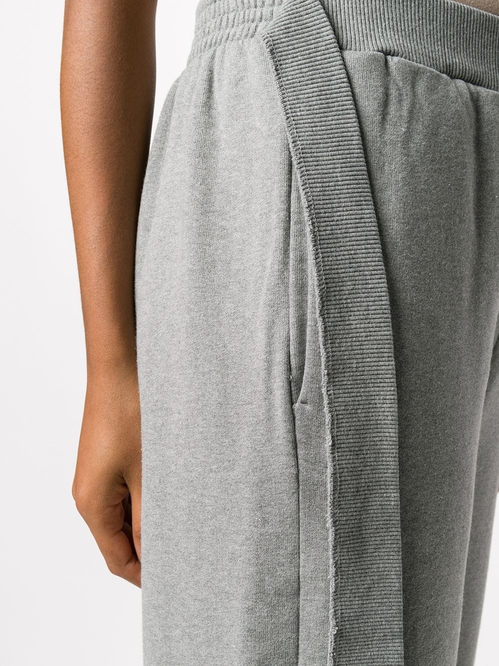 draped detail cropped track pants - 5