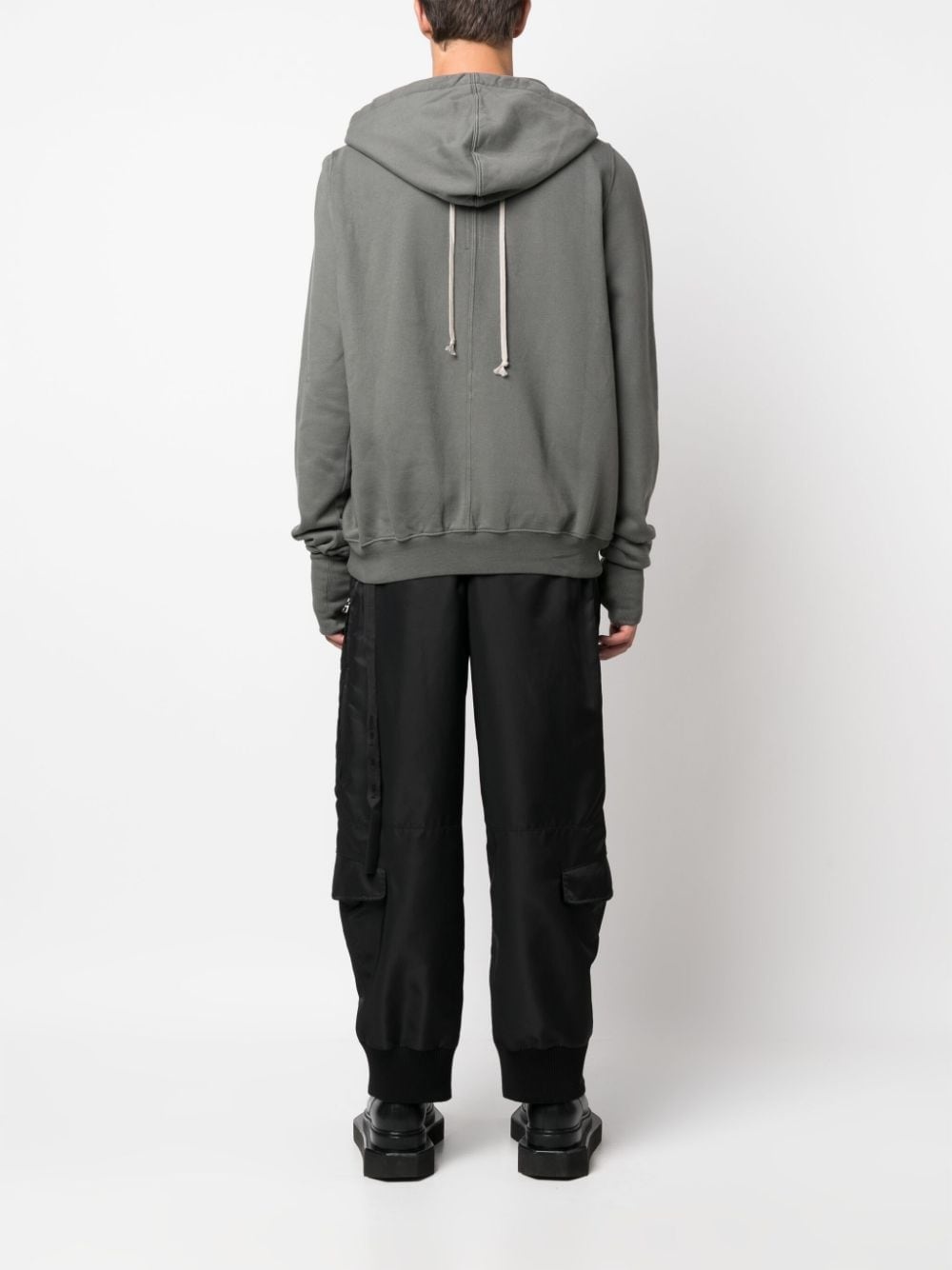 extra-long sleeve cotton hoodie - 4