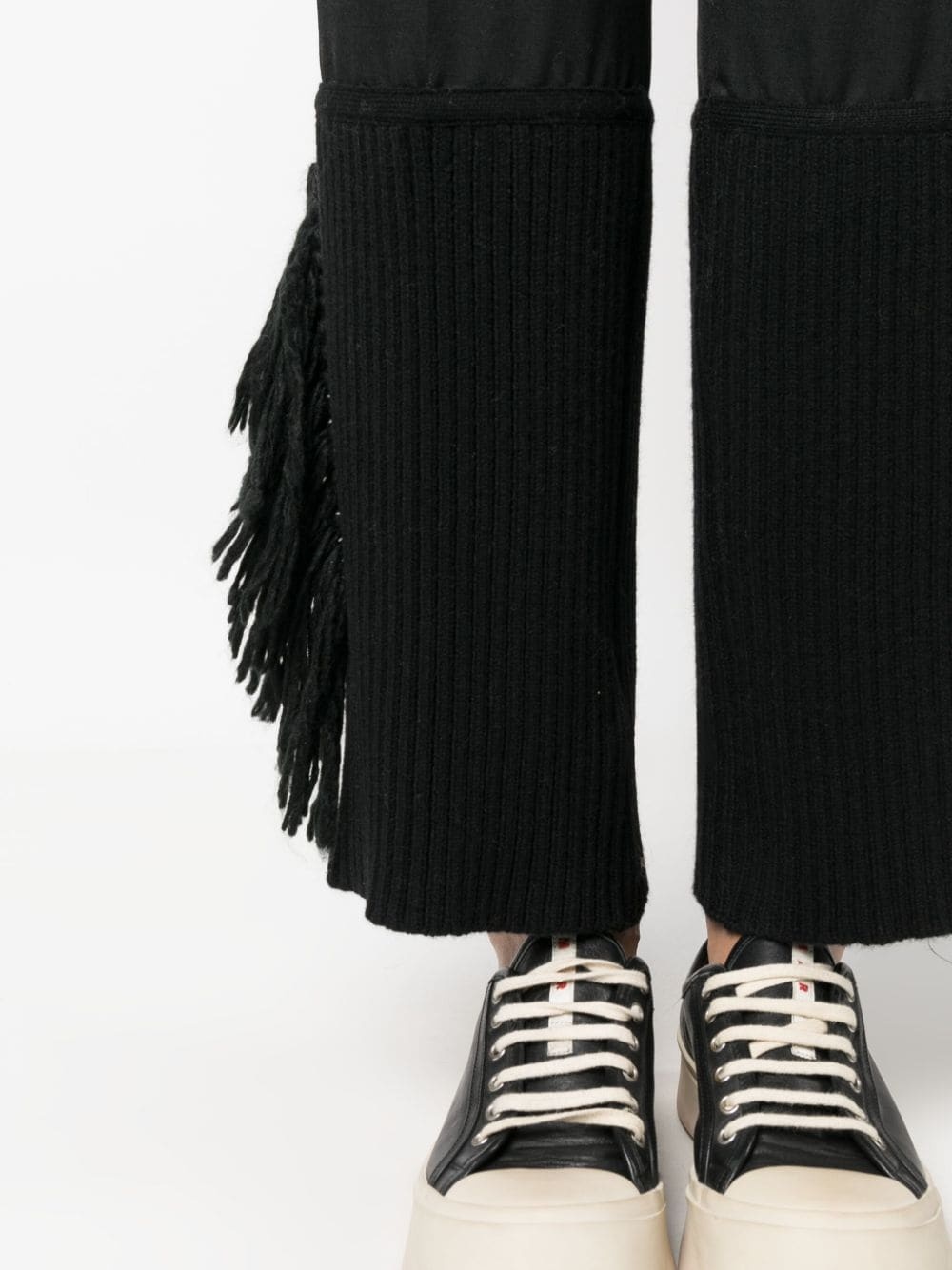 frayed-trim cropped trousers - 5