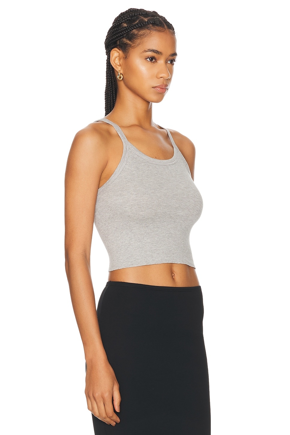 Cropped Rib Tank Top - 2