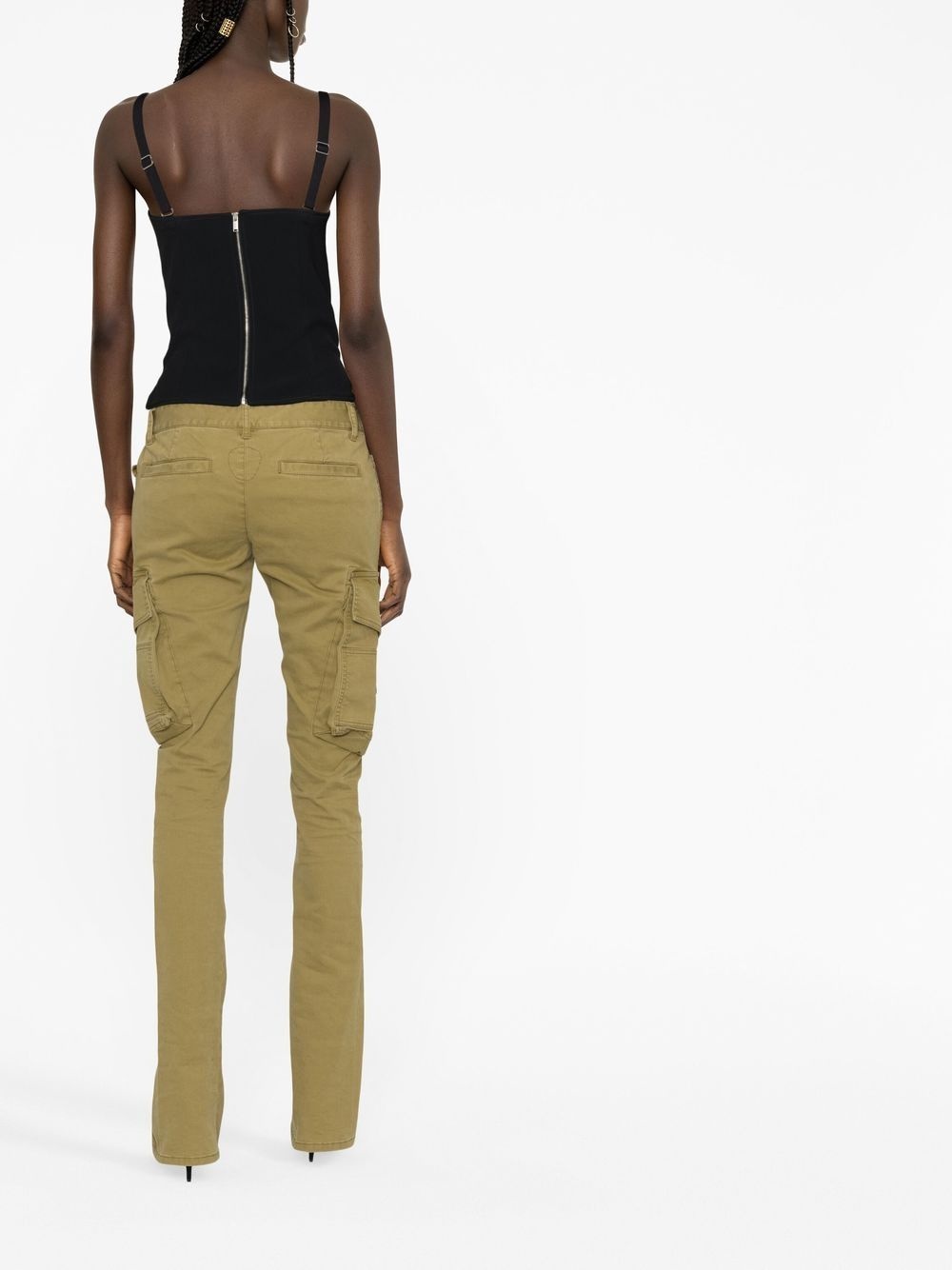 multi-pocket skinny jeans - 3