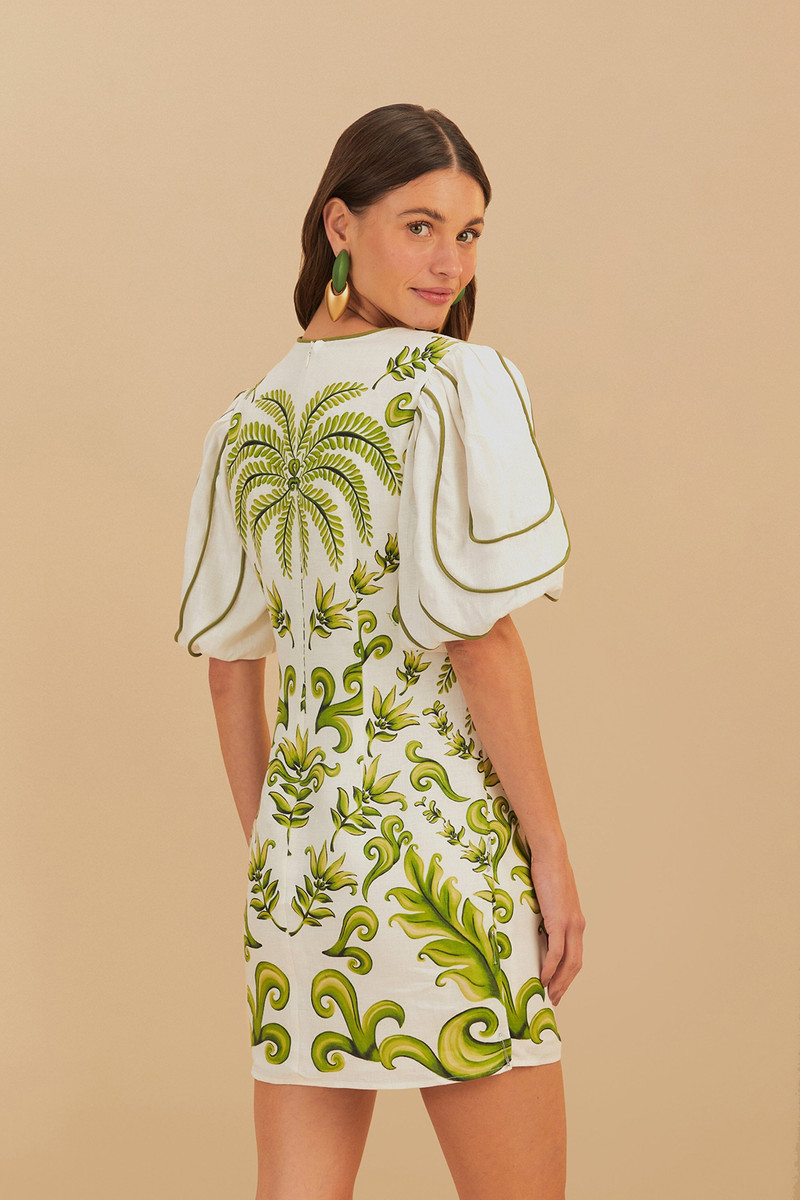 Off-White Milani V Neck Mini Dress 4