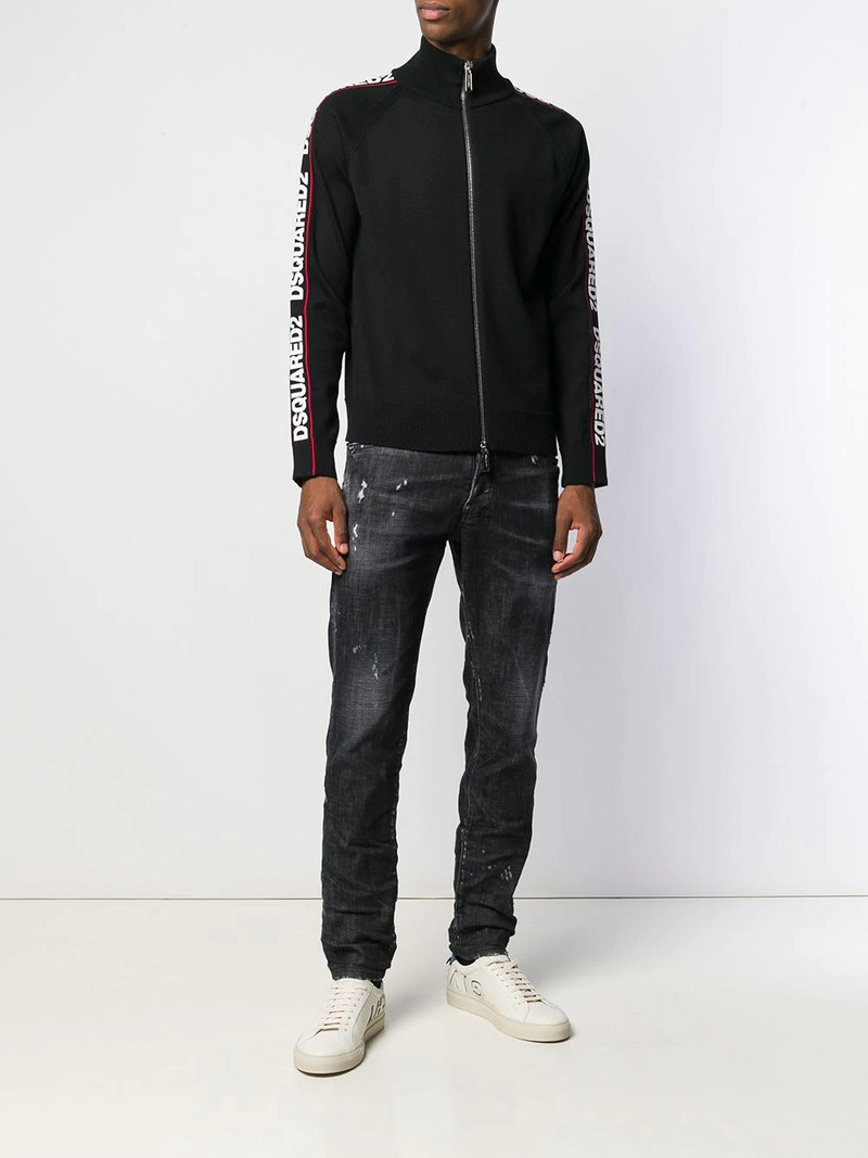 DSQUARED2 side logo band zipped jacket outlook